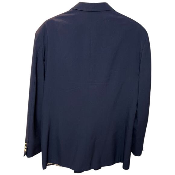 Vintage Austin Grey for Bullock’s Mens Store Navy Blazer Pure Wool USA Made 44R - Picture 2 of 7